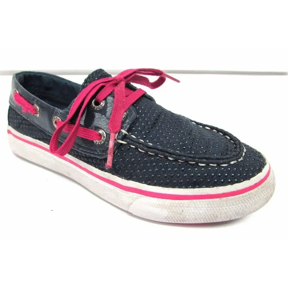 Sperry Top Sider girls youth size 13 kids shoes pink navy blue bahama